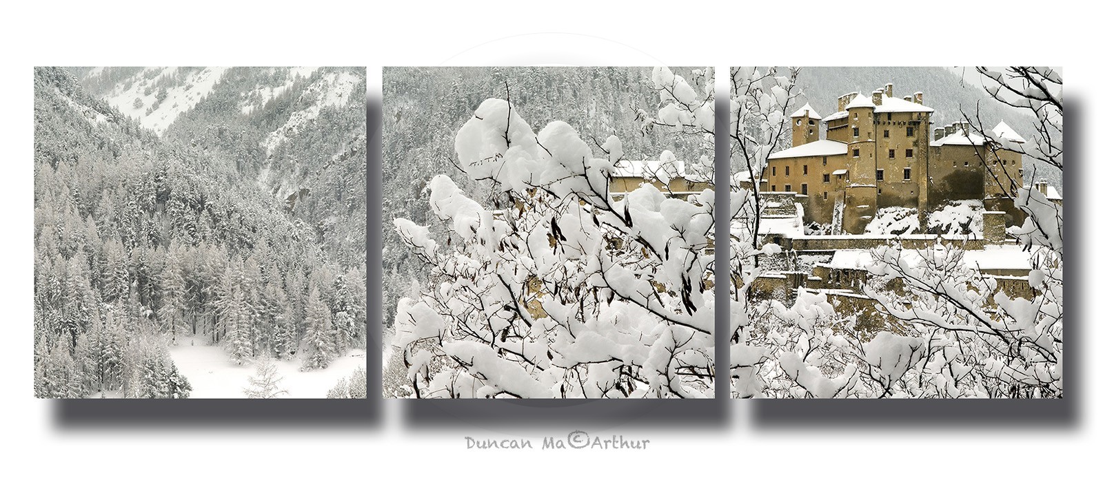 Château Queyras sous la neige