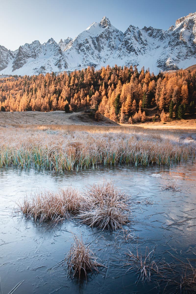 Pic des heuvières et lac miroir